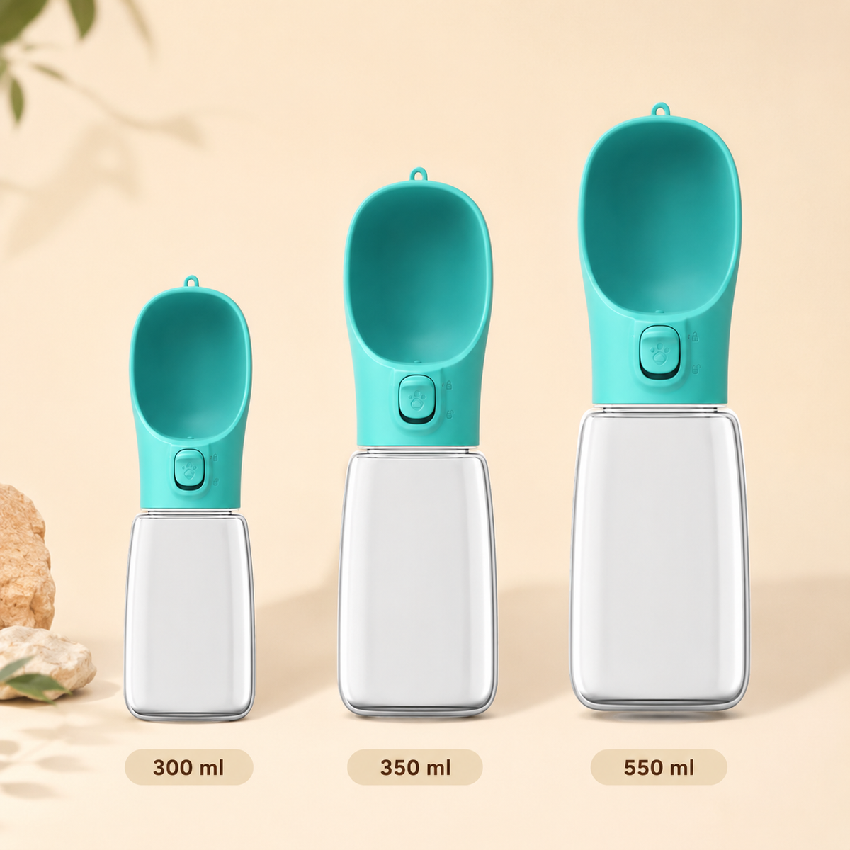 Portable Dog Water Bottle with Drinking Tray