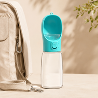 Portable Dog Water Bottle with Drinking Tray