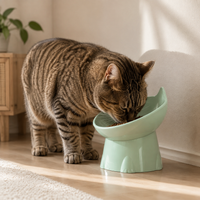 Raised & Tilted Cat Bowl