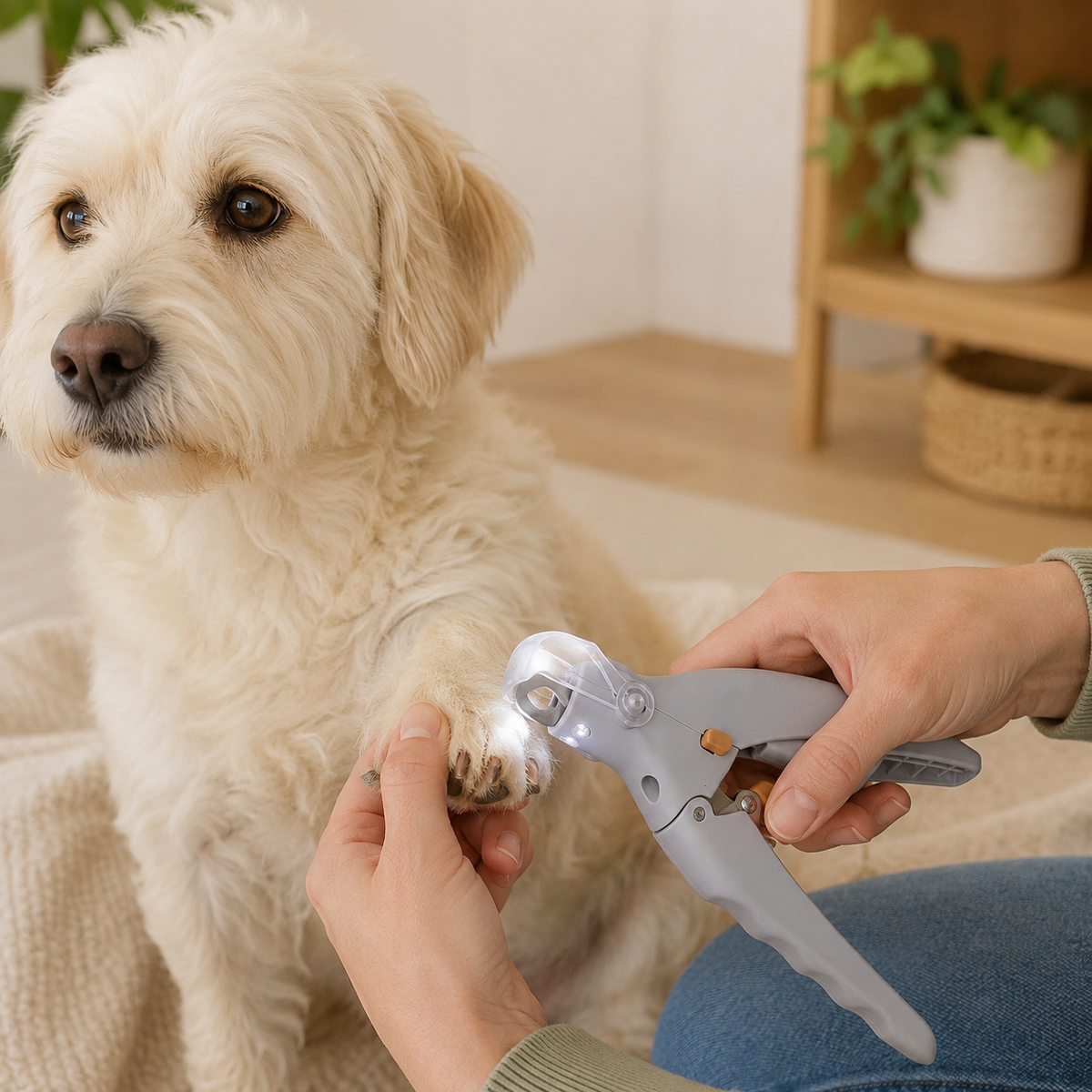 LED Pet Nail Clippers with 5× Magnifier