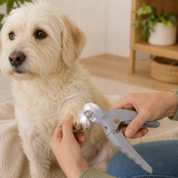 LED Pet Nail Clippers with 5× Magnifier