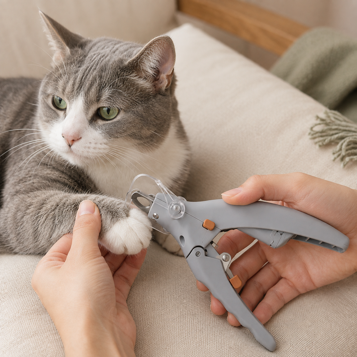 LED Pet Nail Clippers with 5× Magnifier