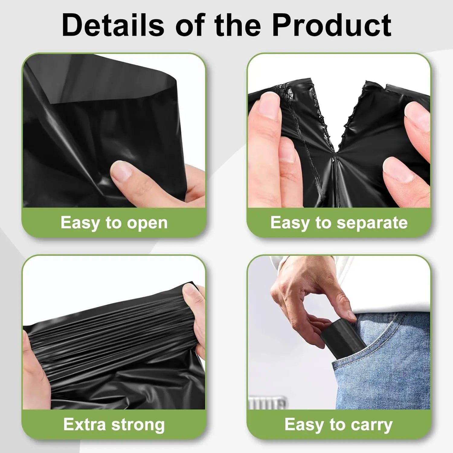 Dog Poop Bags Portable Pet Waste Bags Durable and Leak Proof Dog Garbage Bags with Dispenser Pet Cleaning Supplies for Outdoor